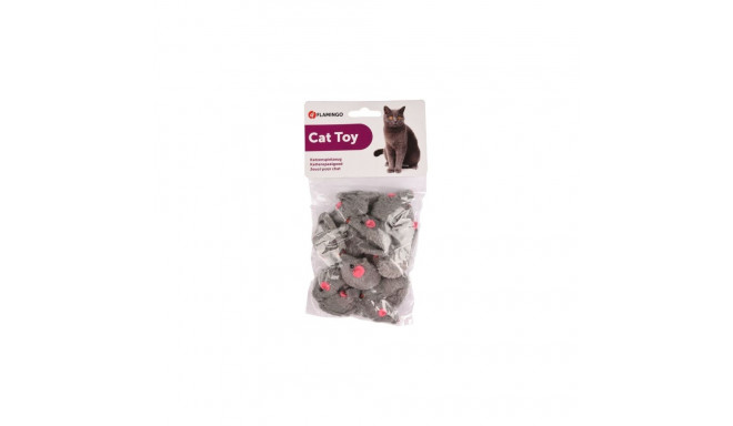 Flamingo cat toy Gray mouse 5cm 12pcs