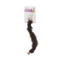 Flamingo cat toy rattle ball with boa tail