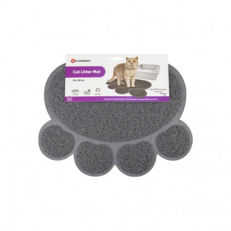 Flamingo Pitou paw-shaped cat toilet mat gray 30x40cm