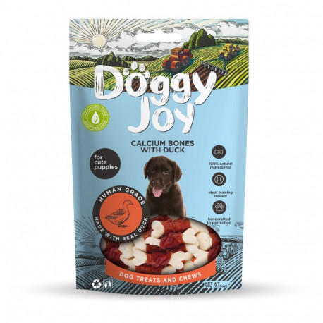 Doggy Joy calcium bones with duck närimismaiused kutsikale 90g