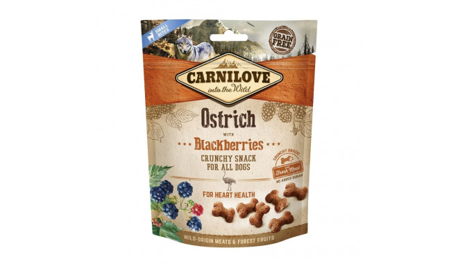 Carnilove Dog Snack Ostrich Blackberries maiused koerale 200g