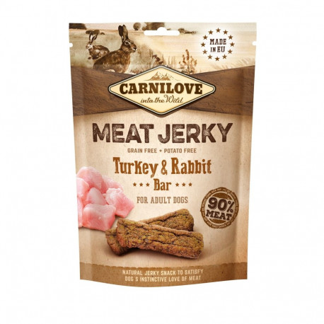 Carnilove Dog Jerky Turkey & Rabbit maius koerale 100g