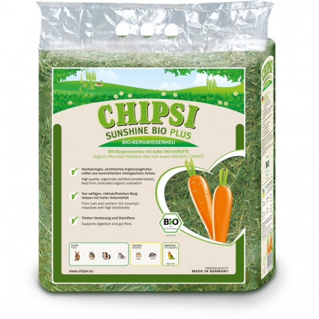 Chipsi Sunshine Bio Nature + Carrot hay 0.6kg