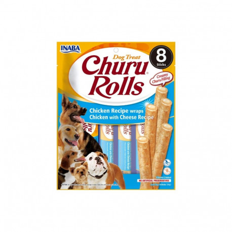 Churu Rolls dog treat with chicken and cheese 8x12g