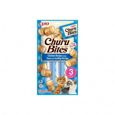 Churu Bites cat treat with chicken, tuna and scallop 3x10g