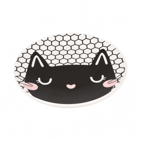 Flamingo ceramic plate for cats ø 12.7cm