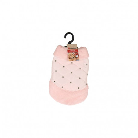 Flamingo pink dog coat Coco 30cm
