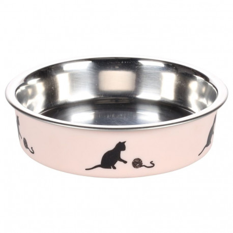 Pink cat bowl with non-slip base Flamingo ø 11cm - 160ml
