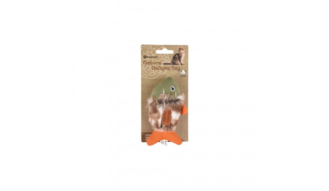 Flamingo soft toy fish with nettle for cat 13cm