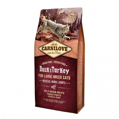 Carnilove Duck & Turkey for Large Breed cat food 6 kg
