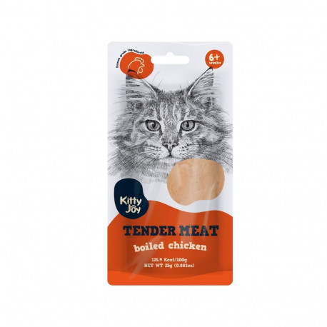Kitty Joy Tender Boiled Chicken natural treat for cats 25g
