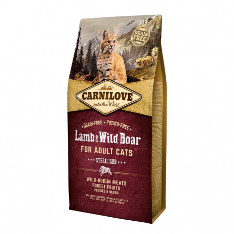 Carnilove Lamb & Wild Boar for Sterilised kassitoit 6 kg