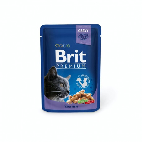 Brit Premium Cod Fish märgtoit kassidele 100g