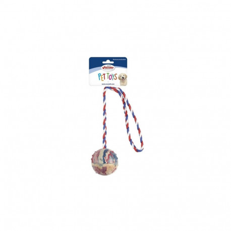 Record dog life rubber ball with string 34cm