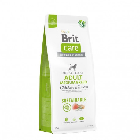 Brit Care Sustainable Adult Medium Breed Chicken & Insect dog food 12 kg