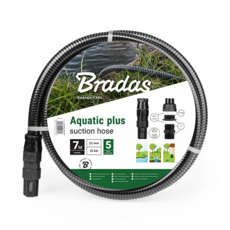 AQUATIC PLUS Suction hose set 7 m - BLACK