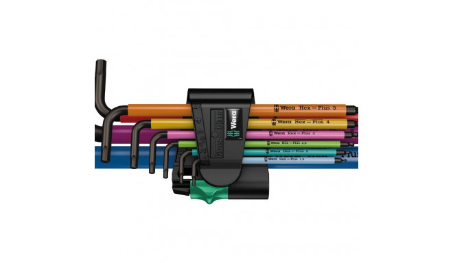 Wera L-klahvid 950/9 Hex-Plus mitmevärviline hoidmisfunktsioon 1, BlackLaser