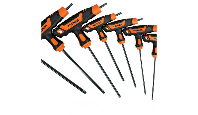 TORX võtmekomplekt T-käepidemega T9-T40, 8 tk Truper®