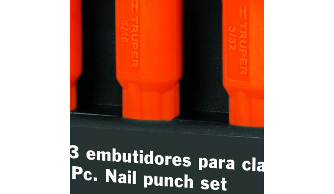 Punch set, 3 pcs Truper®