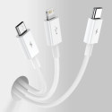 Baseus Superior 3in1 USB Cable - Lightning / USB Type C / Micro USB 3.5 A 1.5 m White (CAMLTYS-02)