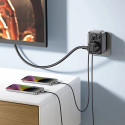 Wall charger 30W (2xUSB/USB C/AC) / adapter EU - EU 13A Ugreen CD314 - black