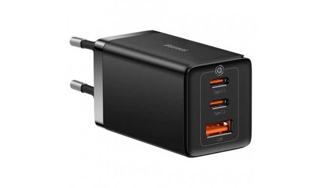 GaN 2xUSB C 1xUSB 65W fast charger Baseus GaN5 Pro + USB C - USB C 100W cable - black