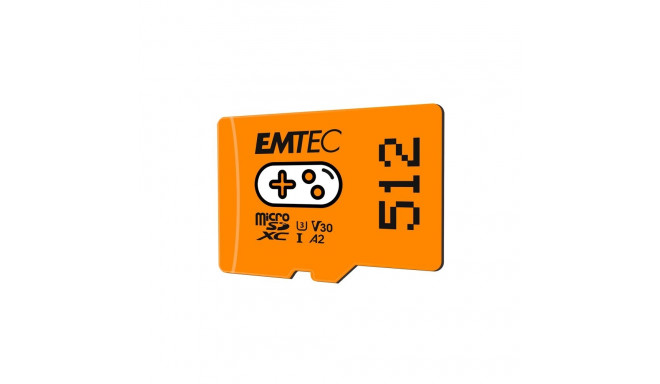 Emtec MicroSDXC 512GB UHSI U3 V30 A2 Gaming Orange