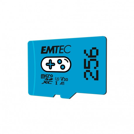 Emtec mSD 256GB UHSI U3 V30 A1 Gaming Blue