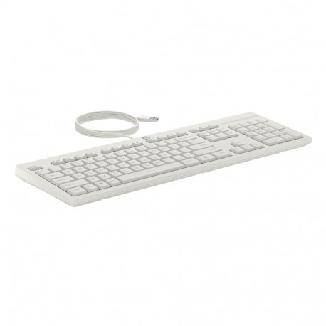 HP 225 G2 USB Wired Mouse Keyboard Combo, Copilot Key - Cashmere White - ESTONIAN