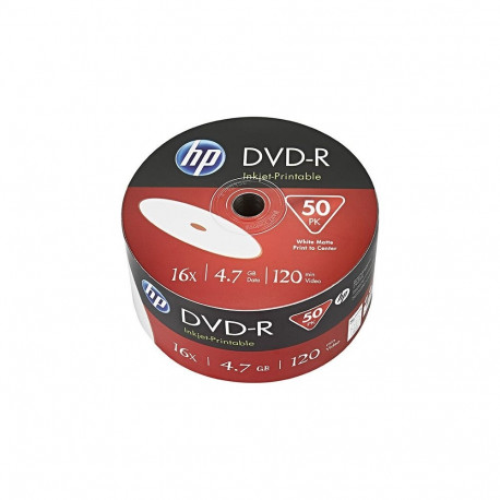 HP DVD-R 4.7GB x16 50P prinditav DME00070WIP-3