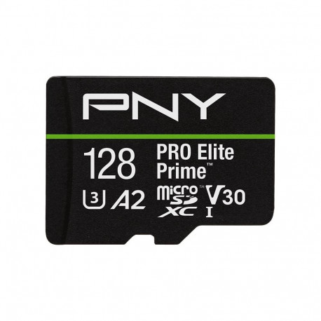 PNY Pro Elite Prime MicroSDXC kaart 128 GB UHS-I/U3 A2 V30 (P-SDU128V32200PEP-GE)