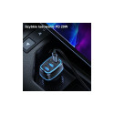 USAMS Car Charger 2xUSB + 1xUSB-C C24 80W (head only) Fast Charge black CC126TC01 (US-CC126)