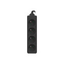 Power strip 1m 4x outlets for UPS system | PS0-04E-0100-IEC-BK | Sockets quantity 4