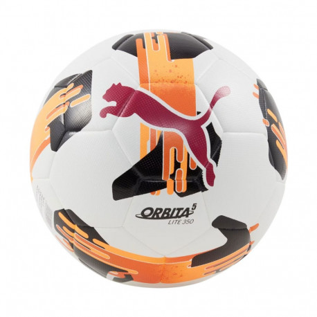 Piłka nożna Puma Orbita 5 Fusion Lite 350g biało-pomarańczowa 84332 01 5