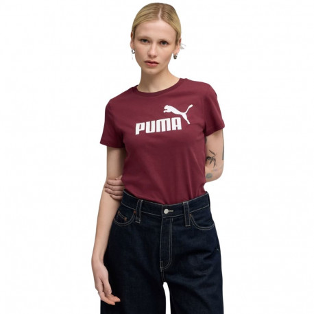 Koszulka damska Puma Ess No.1 Logo Tee (s) burgundowa 682371 96 M