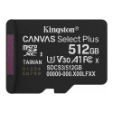 KINGSTON 512GB micSDXC Canvas Select Plus Gen3 150R A1 ühekordne pakend ilma ADP-ta