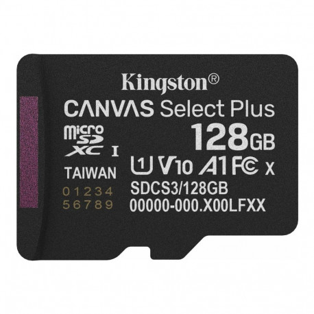 KINGSTON 128GB micSDXC Canvas Select Plus Gen3 150R A1 Single Pack w/o ADP