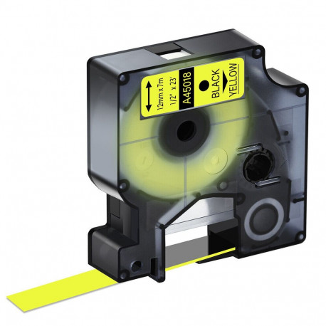 Compatible tape Dymo 45018 12mm black on yellow