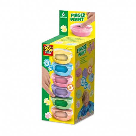 SES Näpuvärvide komplekt, pastelne, 6 värvi