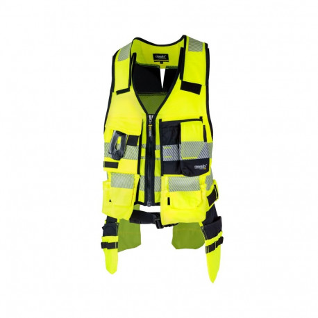 Rewelly ripptaskutega stretch plus töövest Hi-Vis kollane L