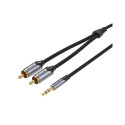 Cable Audio 2xRCA to 3.5mm Vention BCNBJ 5m (grey)