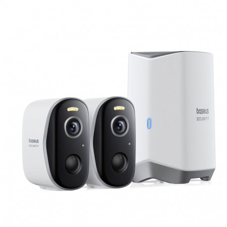 Baseus Security N1 Plus välikaamera 2K 2-kaamera komplekt valge EU