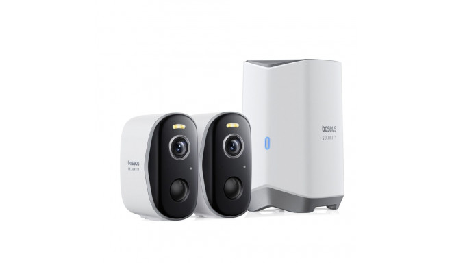 Baseus Security N1 Plus välikaamera 2K 2-kaamera komplekt valge EU