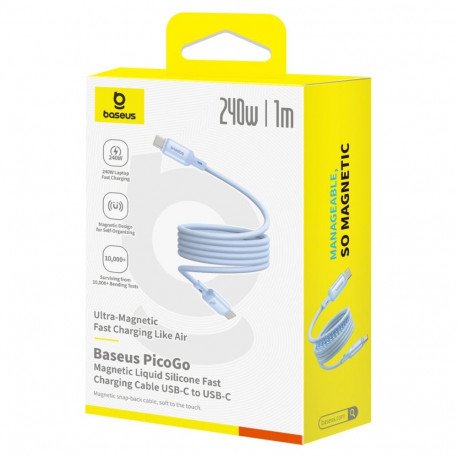 Baseus PicoGo magnetiline laadimiskaabel USB-C 240W 1m, sinine