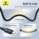 Baseus Rapid Series 3-in-1 USB-A 100W 1.5m, Schwarz