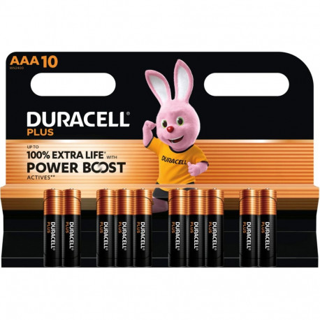 1x10 Duracell Plus Power Boost Micro MN2400 AAA LR03 1,5V patarei