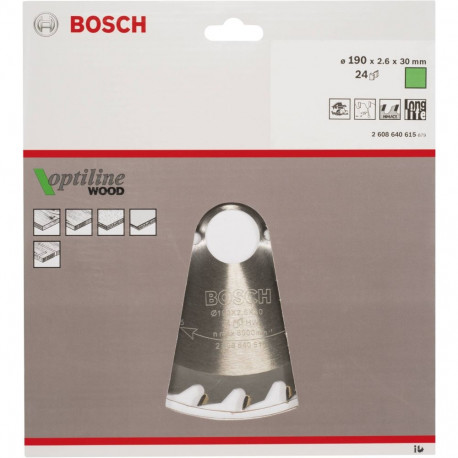 Bosch Circ. Saw Blade OP WO H 190x30-24