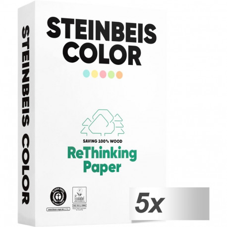 5x 500 Bl Steinbeis Color rosa A 4 80 g Recyclingpapier