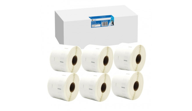 6x G&G Etiketten 32mm x 57mm sw- komp. m. Dymo 11354/ s0722540