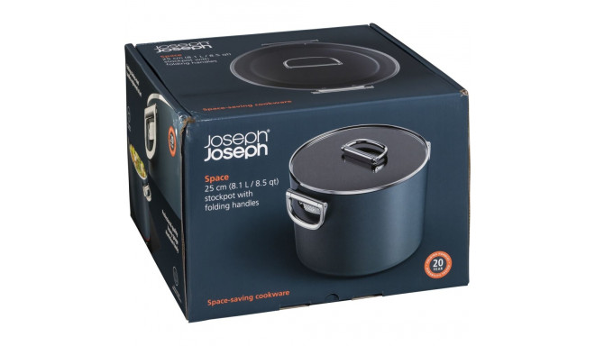 Joseph Joseph Space Fold.Handle Cera.NS 25cm Blue Stock Pot&Lid